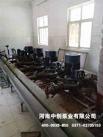 河南省郑州市河南牧业经济学院空调水循环泵调试工作