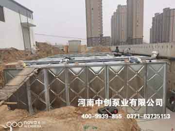 郑州市河南一建安装不锈钢水箱和消防泵房