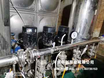 河南省郑州市新科技市场维修恒压变频给水设备，泡水多级泵紧急维修工作，变频控制柜更换工作；