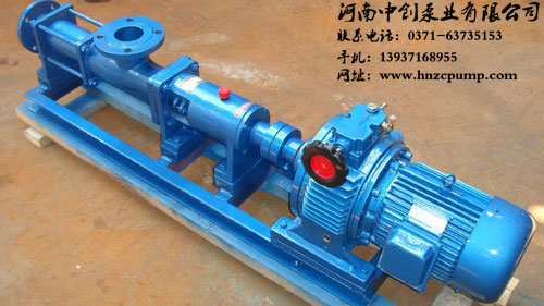 G型螺杆泵，铸铁材质，轴不锈钢，用于传输浓稠介质